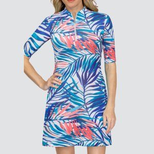 Tail Women's Blue and Pink Patterned Dress